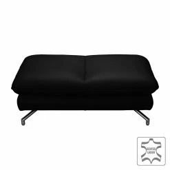 Loftscape Hocker Sharon - Echtleder Schwarz