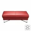 Loftscape Hocker Silvano - Echtleder Kaminrot