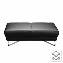 Loftscape Hocker Silvano - Echtleder Schwarz