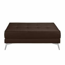 Loftscape Hockerbank Walden Kunstleder - Kaffeebraun