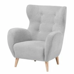 Mørteens Ohrensessel Croston Webstoff - Lichtgrau