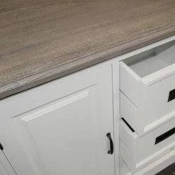 Maison Belfort Kommode Nasinu IV - Paulownia teilmassiv - Weiß / Antik Grau 5 Maison Belfort Kommode Nasinu IV - Paulownia teilmassiv - Weiß / Antik Grau -Wohnzimmermöbel boutique en ligne kommode braun weiss 4727824