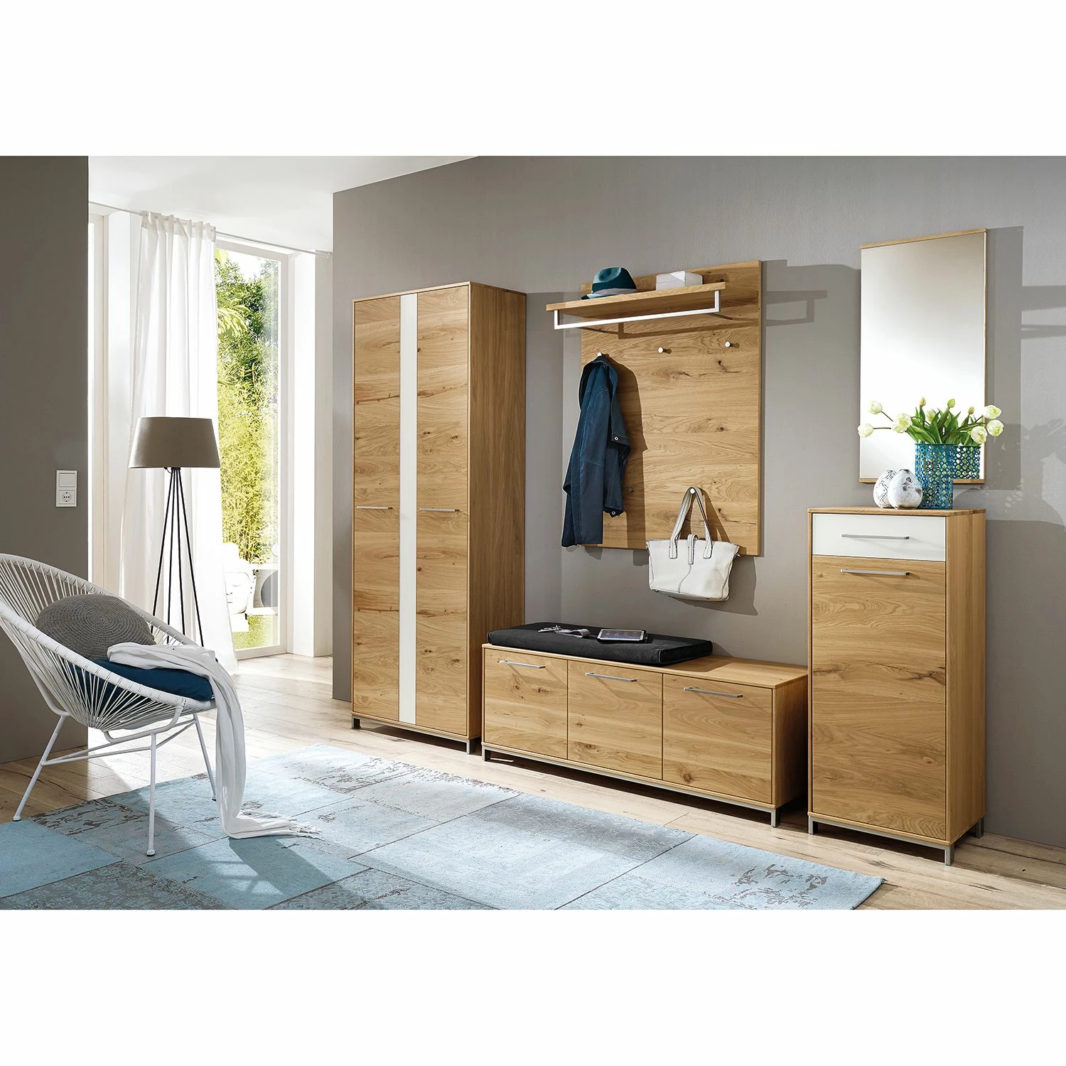 Voss Kommode Vedo I - Eiche / Weiß - Türanschlag links 2 Voss Kommode Vedo I - Eiche / Weiß - Türanschlag links – Bild 2