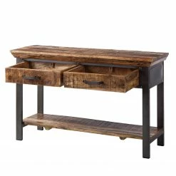 Ars manufacti Konsolentisch Hunter - Mango massiv / Metall - Mango / Blaugrau -Wohnzimmermöbel boutique en ligne konsolentisch hunter mango massiv metall mango blaugrau 4414592