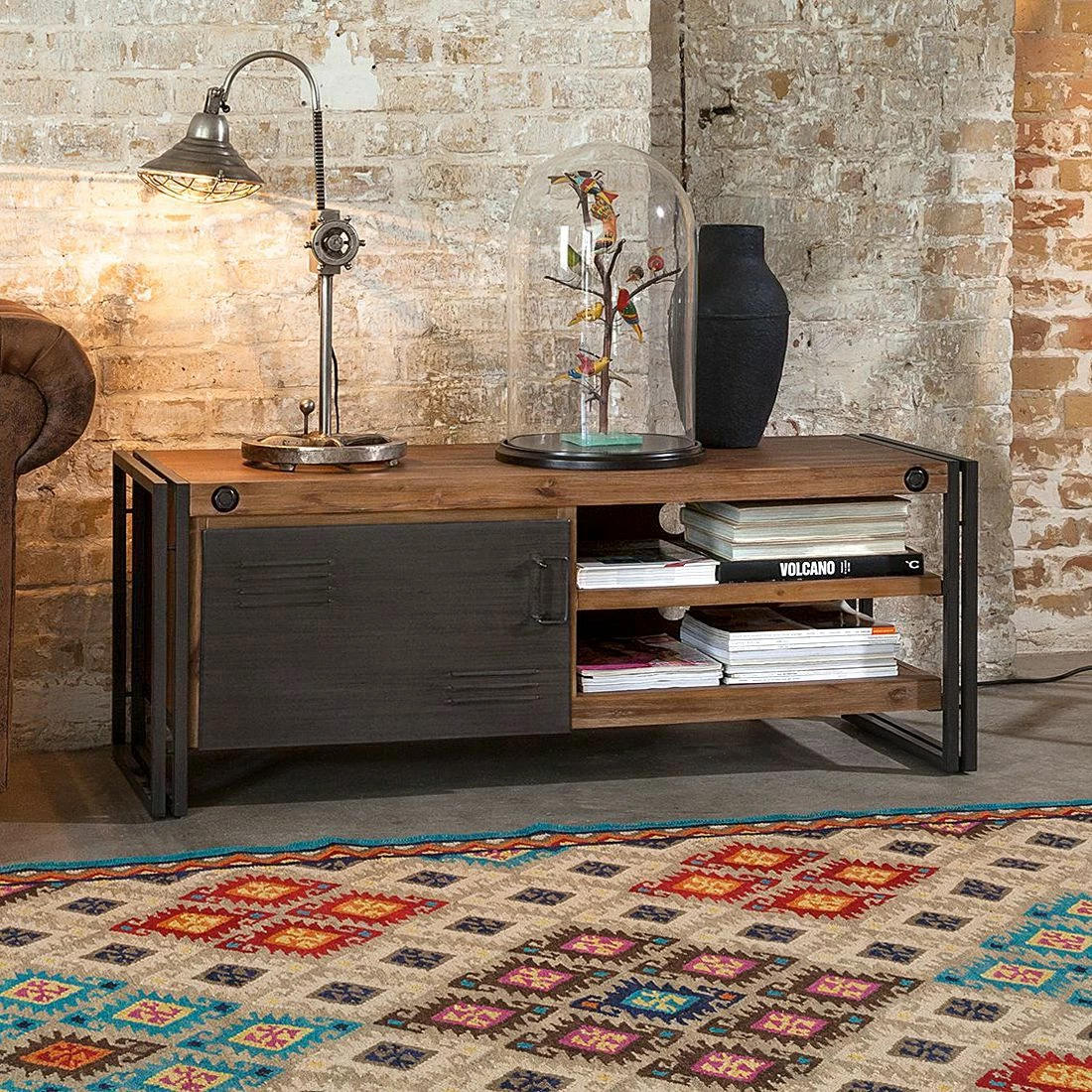 Ars manufacti TV-Lowboard Manchester I - Akazie massiv / Metall - Akazie / Anthrazit 3 Ars manufacti TV-Lowboard Manchester I - Akazie massiv / Metall - Akazie / Anthrazit – Bild 3