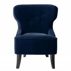 Maison Belfort Sessel Audrey Samt -Wohnzimmermöbel boutique en ligne ohrensessel audrey samt dunkelblau 4951116