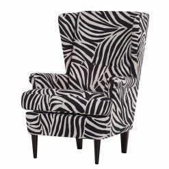 Red Living Ohrensessel Chaville - Webstoff Zebra