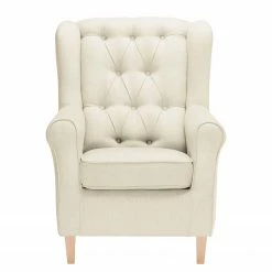 Maison Belfort Polstergarnitur Luro (2-1) Strukturstoff - Hellbeige -Wohnzimmermöbel boutique en ligne ohrensessel luro strukturstoff hellbeige 4542368