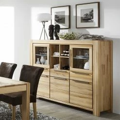 Ars Natura Highboard Pia II - Kernbuche massiv - Geölt -Wohnzimmermöbel boutique en ligne pia highboard kernbuche massiv geoelt 1309637