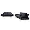 Fredriks Polstergarnitur Yovanna (3-2) - Kunstleder Schwarz
