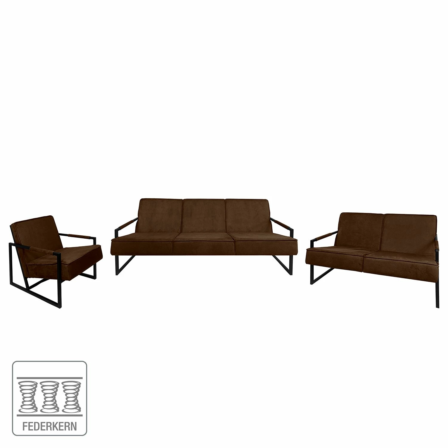 Ars manufacti Polstergarnitur Manchester IV (3-2-1) - Braun 2 Ars manufacti Polstergarnitur Manchester IV (3-2-1) - Braun – Bild 2
