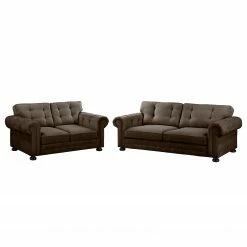 Velvet Studio Polstergarnitur Marau (3-2) - Braun