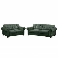 Velvet Studio Polstergarnitur Marau (3-2) - Olivgrün