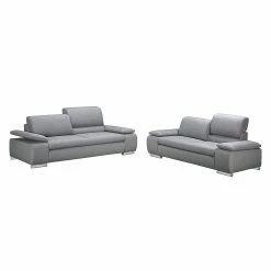 Fredriks Polstergarnitur Masca (3-2) - Webstoff Grau