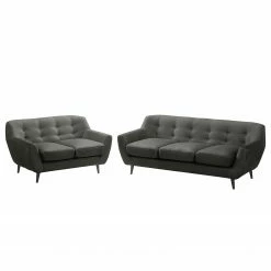 Ars manufacti Polstergarnitur Rometta (3-2) - Dunkelgrau