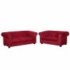 Jack & Alice Polstergarnitur Torquay II (3-2) - Microfaser - Rot