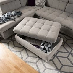 Loftscape Polsterhocker Ayna - Microfaser -Wohnzimmermöbel boutique en ligne polsterhocker ayna microfaser kaschmir 4947712