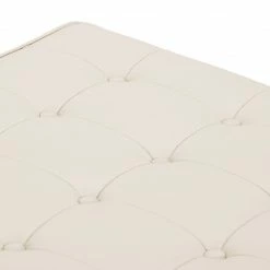 Fredriks Polsterhocker Chelsea Echtleder - Echtleder Gad: Creme - Zylinder -Wohnzimmermöbel boutique en ligne polsterhocker chelsea echtleder runder fuss 3805928