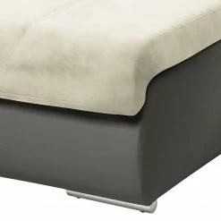 Cotta Polsterhocker Delsbo - Kunstleder / Microfaser - Dunkelgrau / Weiß -Wohnzimmermöbel boutique en ligne polsterhocker delsbo kunstleder microfaser dunkelgrau weiss 3510929