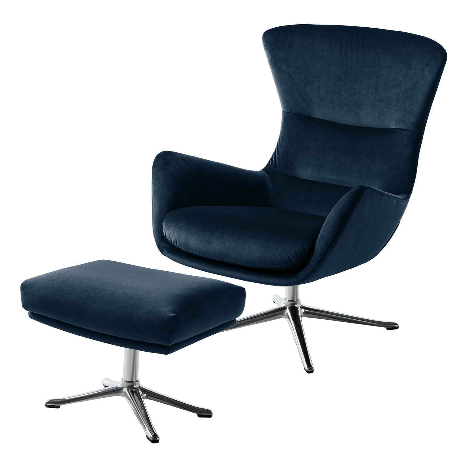 Studio Copenhagen Polsterhocker Hepburn III - Samt - Samt Shyla: Dunkelblau - Chrom glänzend 6 Studio Copenhagen Polsterhocker Hepburn III - Samt - Samt Shyla: Dunkelblau - Chrom glänzend – Bild 6