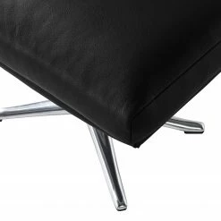 Studio Copenhagen Polsterhocker Hepburn III - Echtleder Neka: Schwarz - Chrom glänzend -Wohnzimmermöbel boutique en ligne polsterhocker hepburn iii echtleder echtleder neka schwarz 5026044