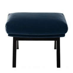 Studio Copenhagen Polsterhocker Hepburn I - Samt - Samt Shyla: Dunkelblau - Schwarz -Wohnzimmermöbel boutique en ligne polsterhocker hepburn samt schwarz stoff shyla dunkelblau 5019172