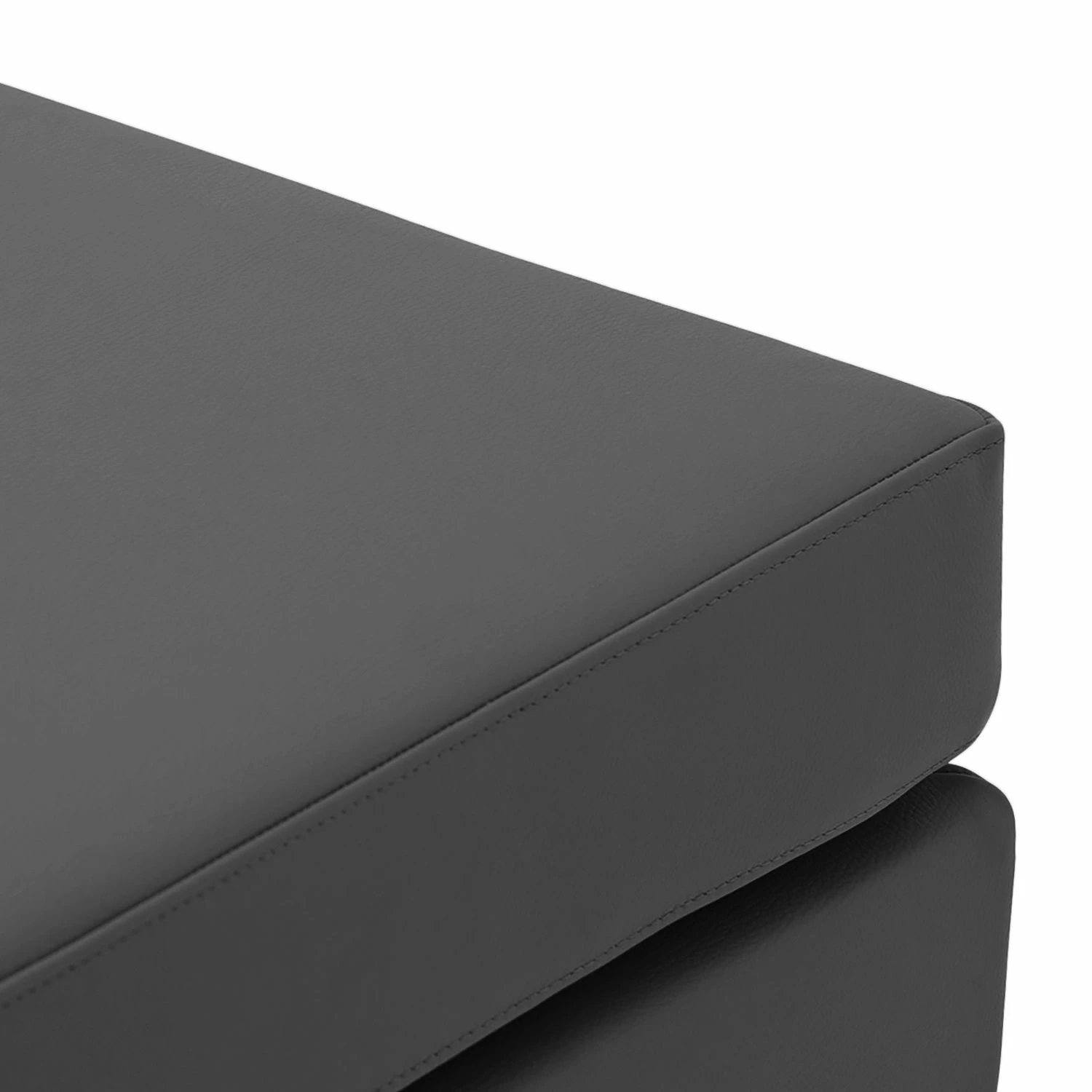 Fredriks Polsterhocker Portobello Echtleder - Echtleder Gad: Anthrazit - Eckig 3 Fredriks Polsterhocker Portobello Echtleder - Echtleder Gad: Anthrazit - Eckig – Bild 3