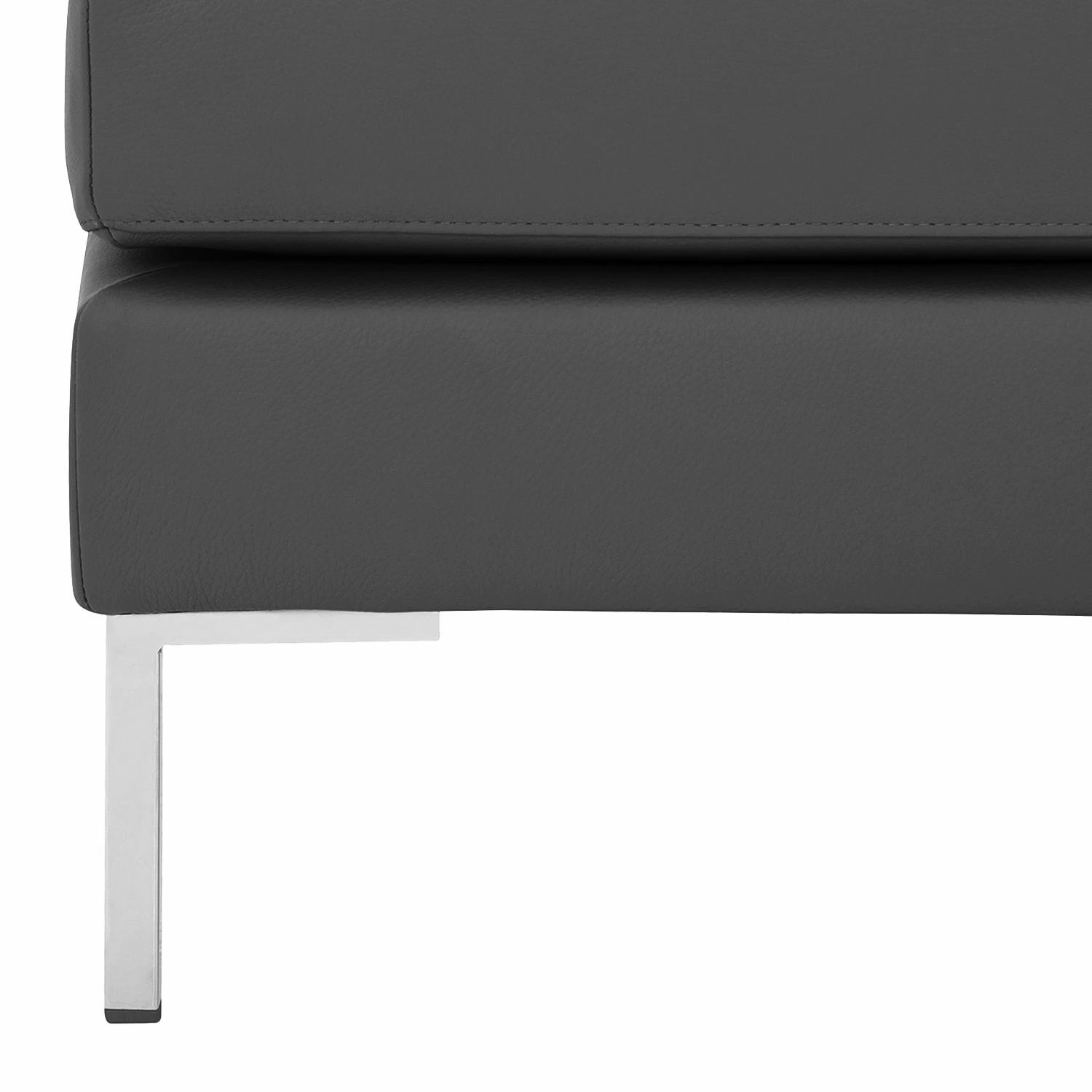 Fredriks Polsterhocker Portobello Echtleder - Echtleder Gad: Anthrazit - Eckig 4 Fredriks Polsterhocker Portobello Echtleder - Echtleder Gad: Anthrazit - Eckig – Bild 4