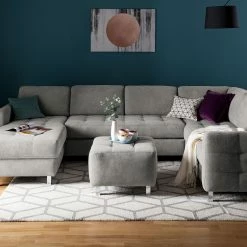 Fredriks Polsterhocker Tanete - Strukturstoff -Wohnzimmermöbel boutique en ligne polsterhocker tanete strukturstoff granit 4997488