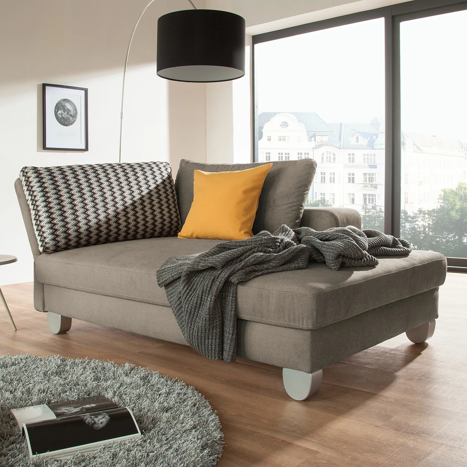 Loftscape Recamiere Burnie Webstoff - Steingrau - Armlehne davorstehend links 3 Loftscape Recamiere Burnie Webstoff - Steingrau - Armlehne davorstehend links – Bild 3