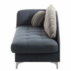 Loftscape Recamiere Limon - Webstoff - Jeansblau - Armlehne davorstehend links -Wohnzimmermöbel boutique en ligne recamiere limon webstoff 5151252