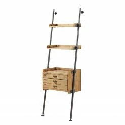 Ars manufacti Regal Calafell I - Tanne massiv / Eisen - Tanne / Schwarz