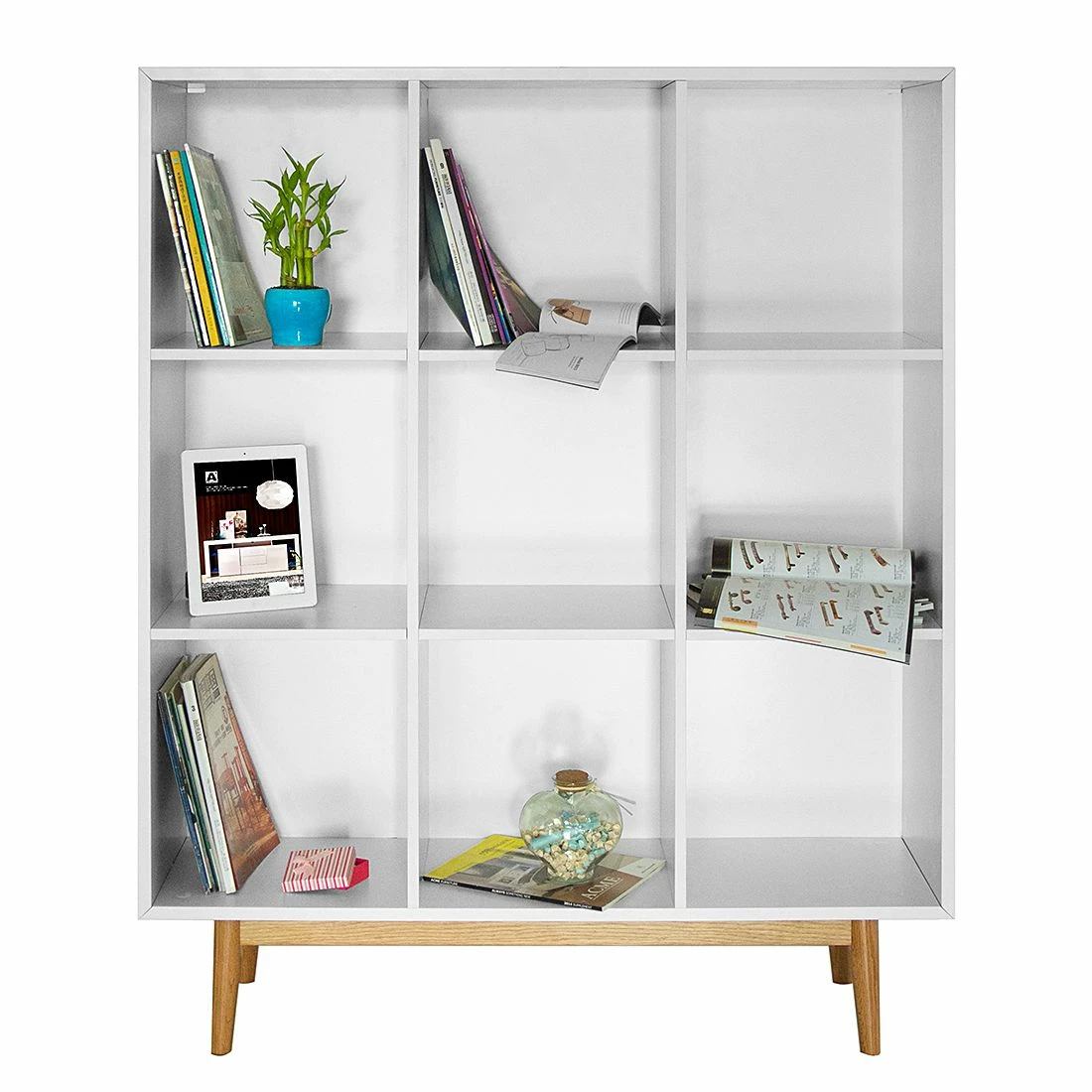 Mørteens Regal Lindholm III - Weiß/Eiche massiv 4 Mørteens Regal Lindholm III - Weiß/Eiche massiv – Bild 4