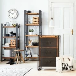 Ars manufacti Regal Manchester IV - Akazie massiv / Metall - Akazie / Anthrazit 18 Ars manufacti Regal Manchester IV - Akazie massiv / Metall - Akazie / Anthrazit -Wohnzimmermöbel boutique en ligne regal manchester iv akazie massiv metall 2888478