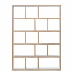 Temahome Regal Berlin - Weiß / Hellbraun - 150 x 198 cm -Wohnzimmermöbel boutique en ligne regal woodstock weiss 150 cm 198 cm 3954968