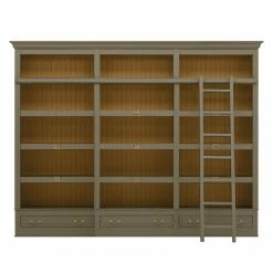 Maison Belfort Regalwand Azjana - Granit / Pinie Honig - Ohne Leiter