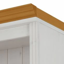 Maison Belfort Regalwand Lillehammer III - Kiefer massiv - Kiefer Weiß / Kiefer Honig -Wohnzimmermöbel boutique en ligne regalwand lillehammer iii kiefer massiv weiss honig 1112634