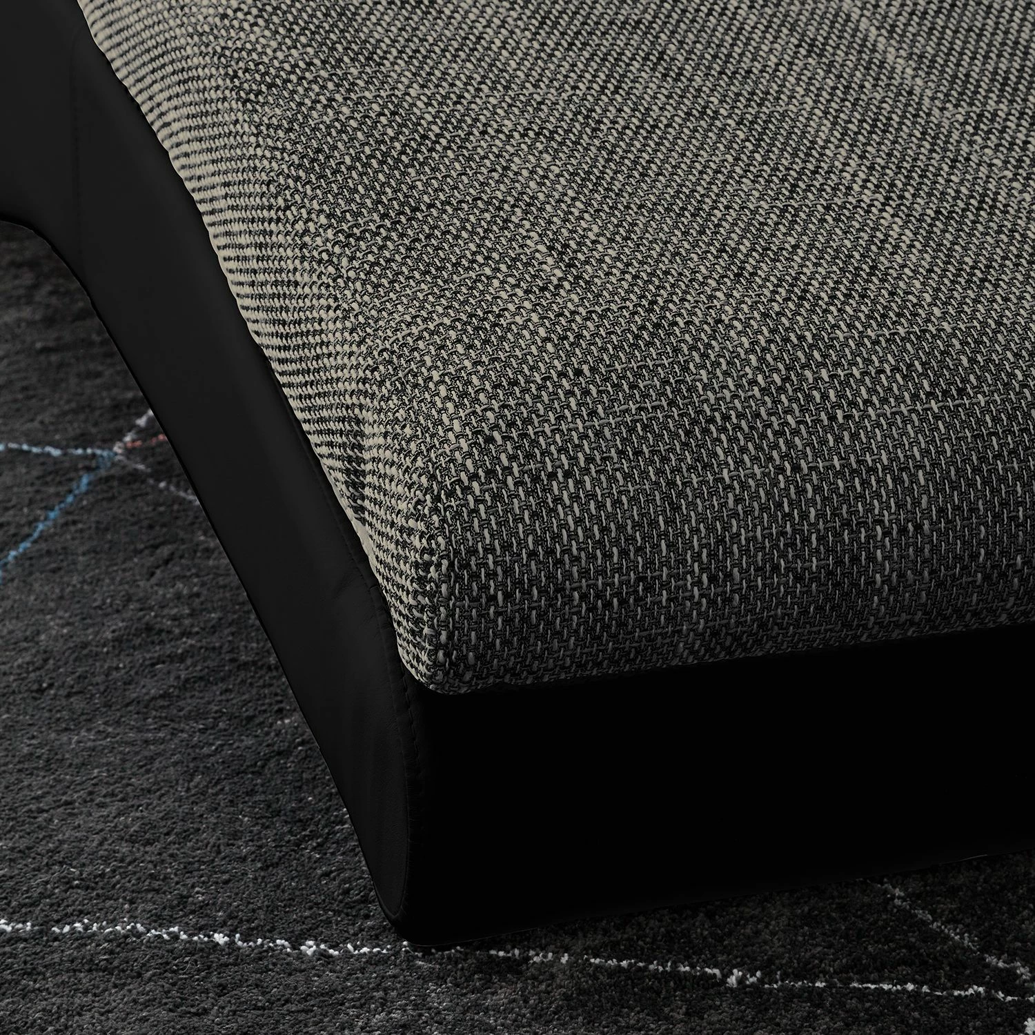 Re:concept Relaxliege Carson - Kunstleder Schwarz/Strukturstoff Hellgrau 8 Re:concept Relaxliege Carson - Kunstleder Schwarz/Strukturstoff Hellgrau – Bild 8