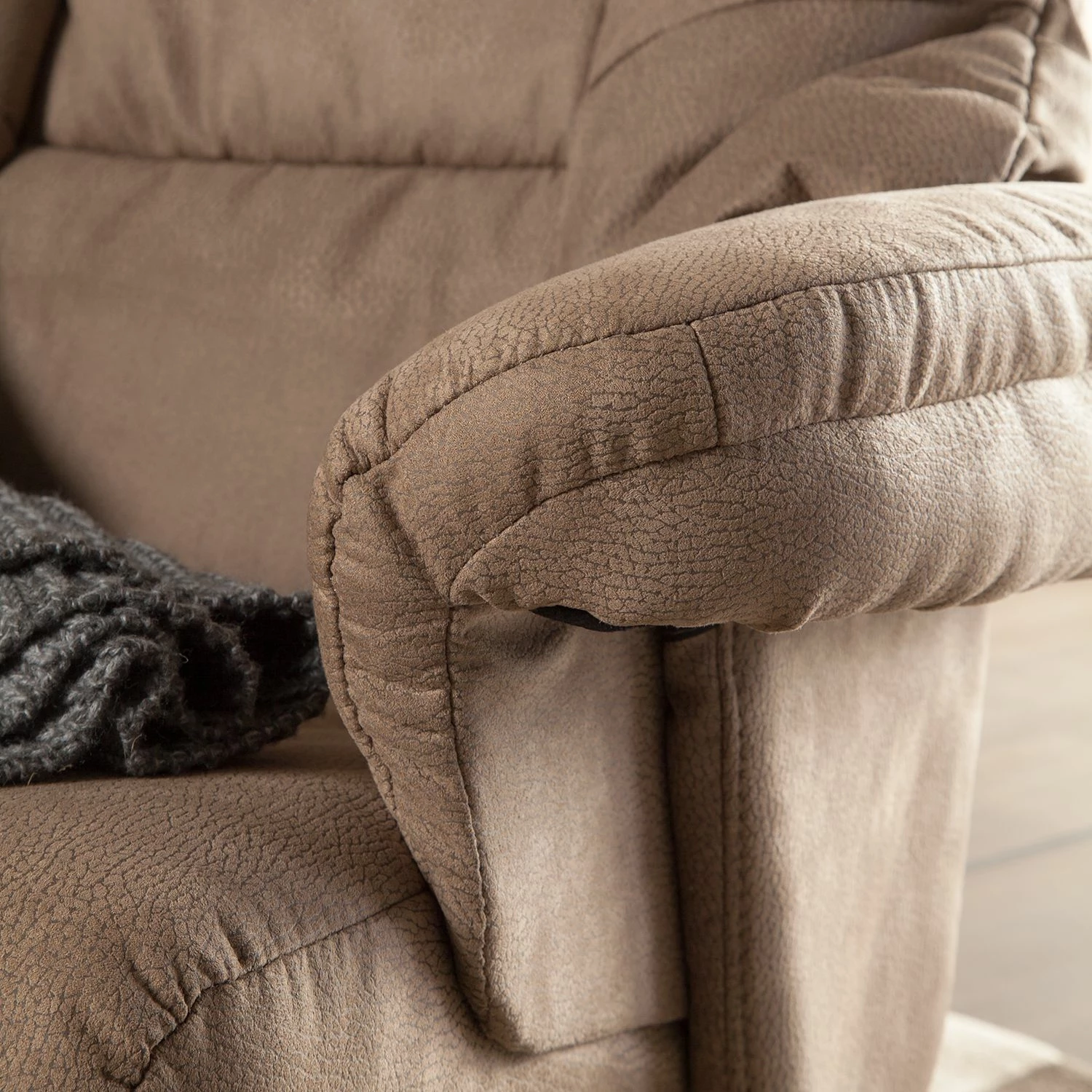 Duo Collection Relaxsessel Lacanau (mit Hocker) - Microfaser - Braun - Braun 3 Duo Collection Relaxsessel Lacanau (mit Hocker) - Microfaser - Braun - Braun – Bild 3