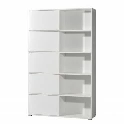 Schiebetürenregal Mingle I - Weiß / Eiche Sonoma Dekor -Wohnzimmermöbel boutique en ligne schiebetuerenregal mingle i weiss eiche sonoma dekor 5029092