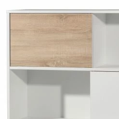 Germania Schiebetürenregal Mingle II - Weiß/Eiche Sonoma Dekor -Wohnzimmermöbel boutique en ligne schiebetuerenregal mingle ii weiss eiche sonoma dekor 5029248