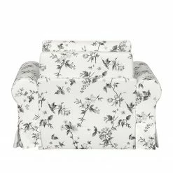 Mooved Schlafsessel Latina VII Flachgewebe - Weiß / Grau -Wohnzimmermöbel boutique en ligne schlafsessel lepe gebluemt weiss grau 4134136