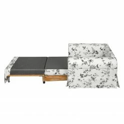 Mooved Schlafsessel Latina VII Flachgewebe - Weiß / Grau -Wohnzimmermöbel boutique en ligne schlafsessel lepe gebluemt weiss grau 4134156