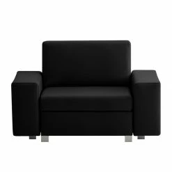 Chillout by Franz Fertig Schlafsessel Plaza Echtleder - Schwarz - Keine Funktion