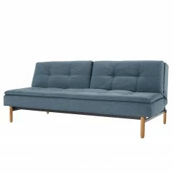 Innovation Möbel Schlafsofa Dublexo I Webstoff - Stoff Soft: Indigo