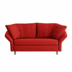 Chillout by Franz Fertig Schlafsofa Florenz Webstoff - Rot - Breite: 156 cm