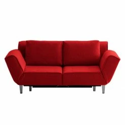 Chillout by Franz Fertig Schlafsofa Leo Webstoff - Rot
