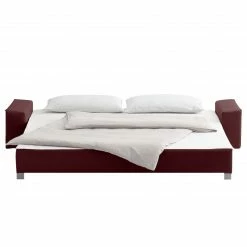Chillout by Franz Fertig Schlafsofa Plaza Echtleder - Bordeaux - Breite: 222 cm - Armlehne verstellbar -Wohnzimmermöbel boutique en ligne schlafsofa plaza echtleder bordeaux 222 cm abklappbare armlehnen 1415478