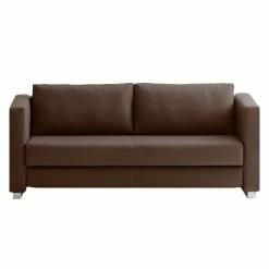 Chillout by Franz Fertig Schlafsofa Randa Echtleder - Espresso - Breite: 202 cm