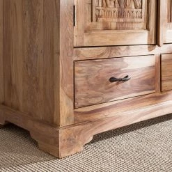 Wolf-Möbel Schrank Bombay - Sheesham massiv - Natur -Wohnzimmermöbel boutique en ligne schrank bombay sheesham massiv natur 3459333